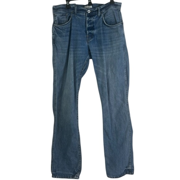 Carbon2Cobalt Mens SZ 35x32 Cotton Faded Button Fly Denim Straight Leg Jeans - Picture 15 of 16